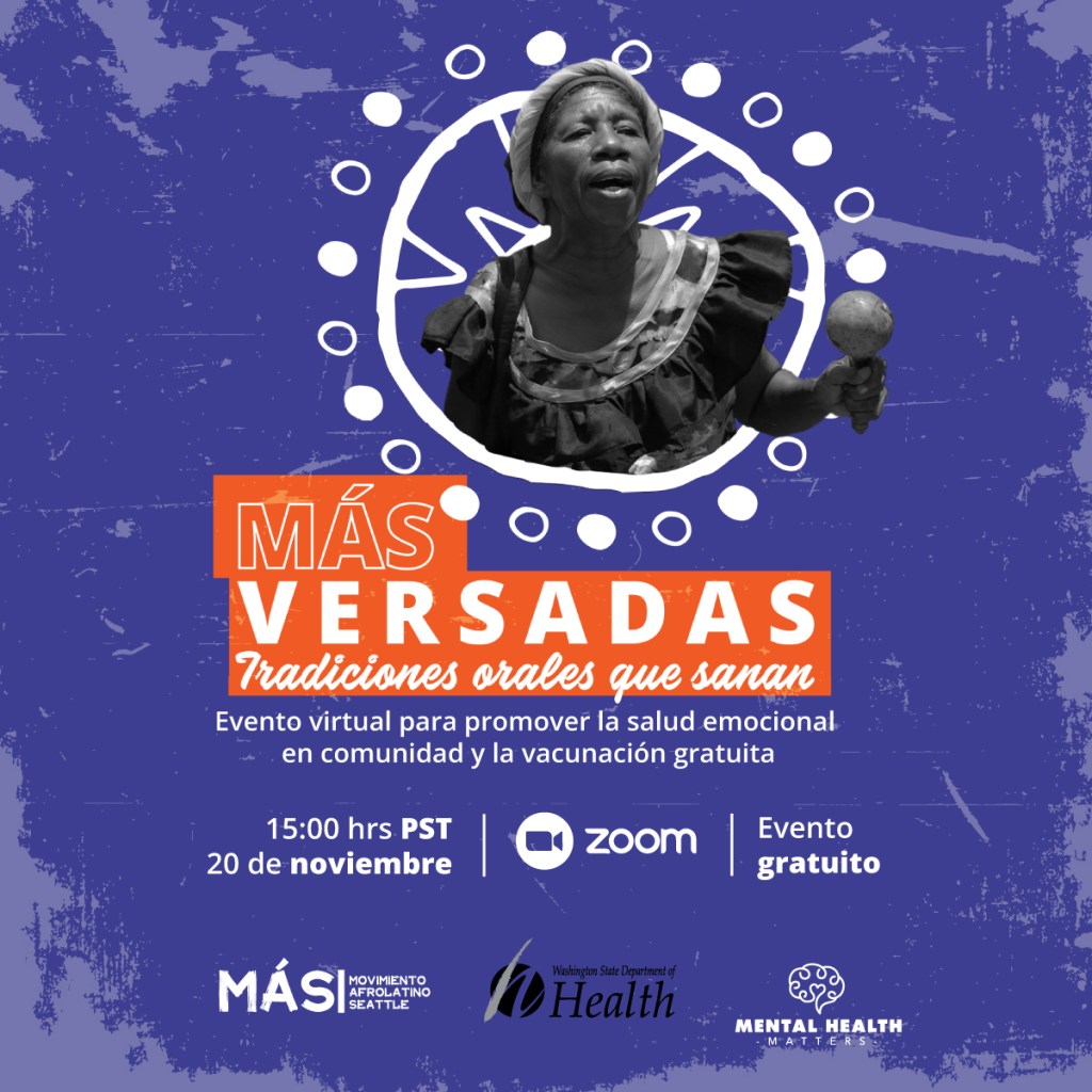 Más Versadas - Tradiciones Orales ques sanan -  Evento gratuito, Veinte de Nobriembre, dos mil veinte y uno,  página uno