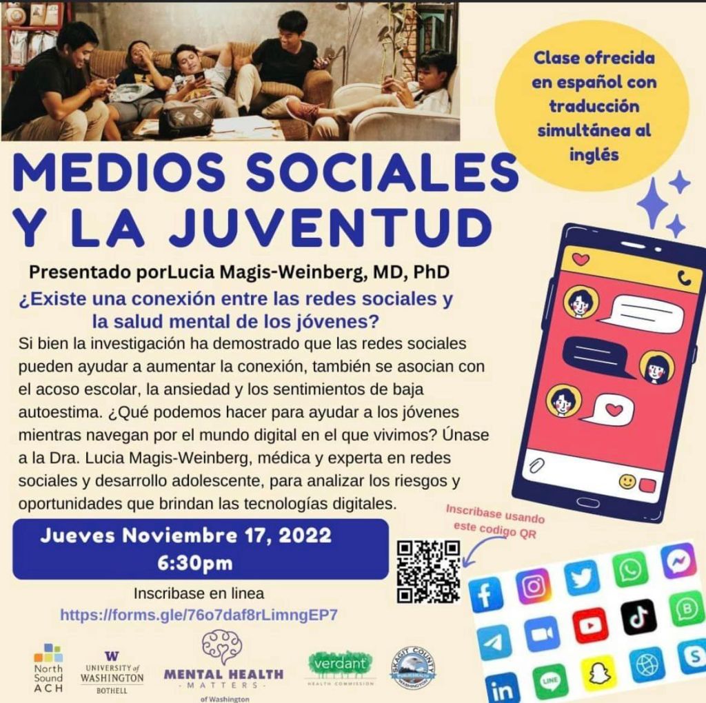 Poster de Medios Sociales y la Juventud presentación